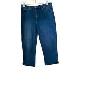 Gloria Vanderbilt Amanda Jeans Size 6 Dark Wash Tapered Leg Stretch Denim